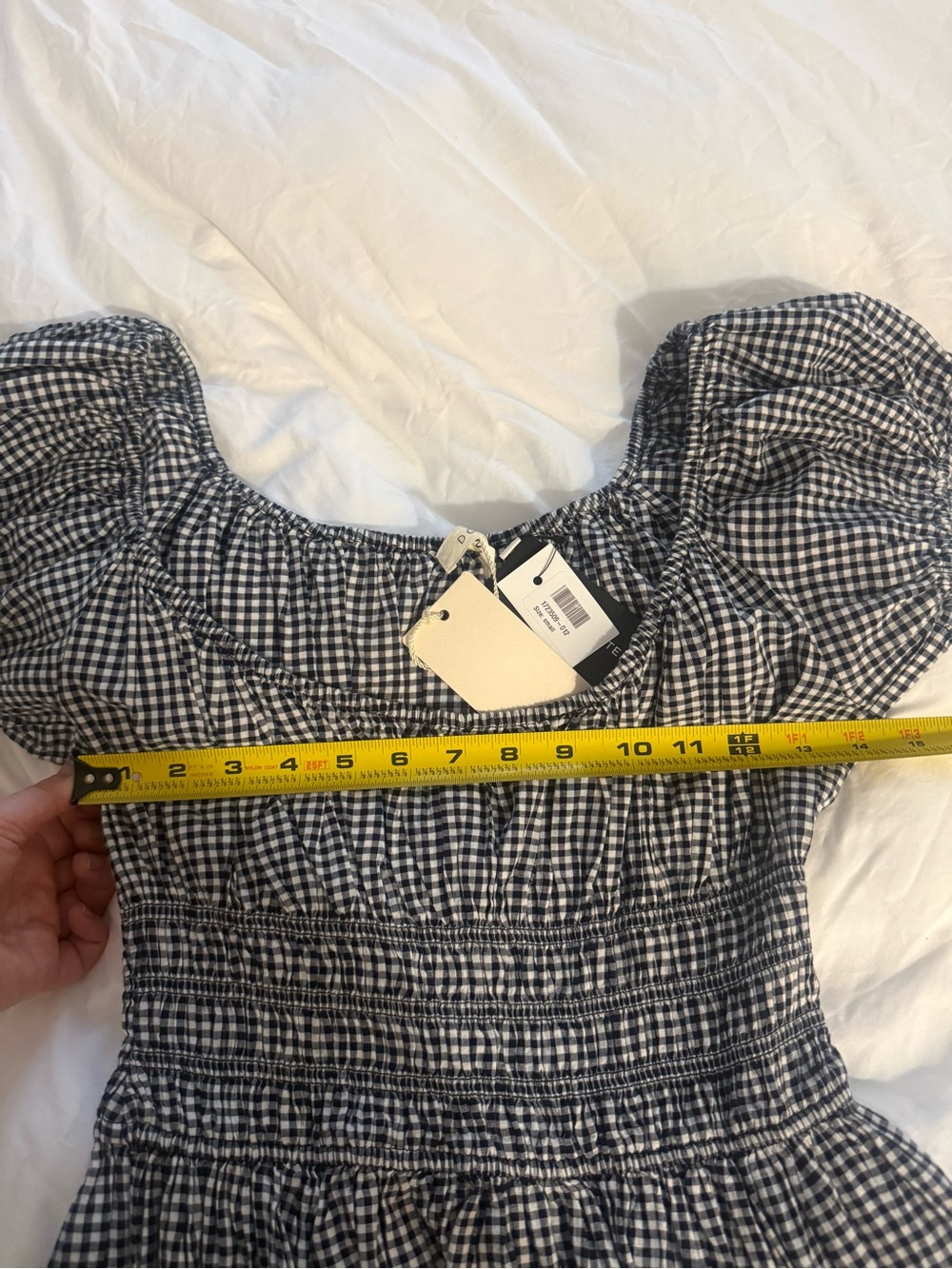NWT Doen Quinley Dress in Navy La Maddalena Gingham! - Picture 7 of 11
